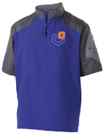 Raider Short Sleeve Pullover (Style 229545) Carbon Print/Royal