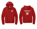 Jerzees Hooded Full Zip Sweatshirt Red (993m)