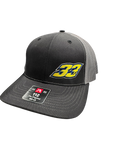 33x Black/Charcoal Richardson Snapback Hat