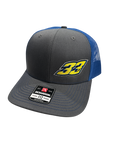 33x Charcoal/Royal Richardson Snapback hat