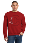 Jerzees Unisex Crewneck Sweatshirt Red 562m