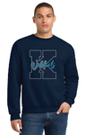 Jerzees Unisex Sweatshirt 562m Navy (Middle Wildcats)