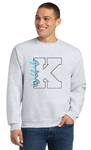 Jerzees Unisex Sweatshirt 562m Ash (Side Wildcats)