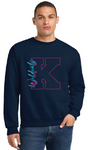 Jerzees Unisex Sweatshirt 562m Navy (Side Wildcats)