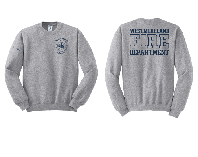 Sport Gray Jerzees Crewneck Sweatshirt 562m