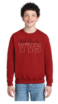 YOUTH Jerzees Unisex Crewneck Sweatshirt Red 562y