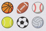 Sports Ball on Right Sleeve
