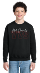 YOUTH Jerzees Unisex Crewneck Sweatshirt Black 562y
