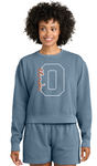 Comfort Colors Mid Length Crewneck sweatshirt Blue Jean 1566L