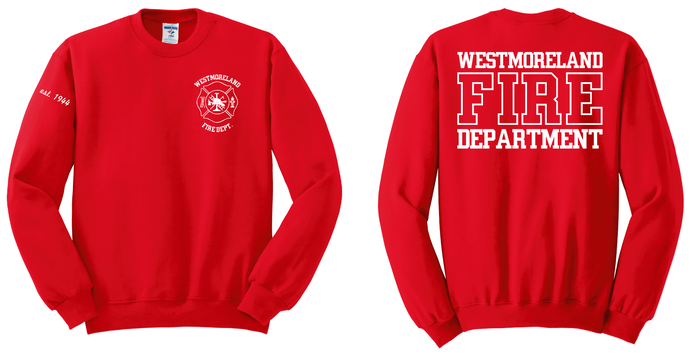 True Red Jerzees Crewneck Sweatshirt 562m